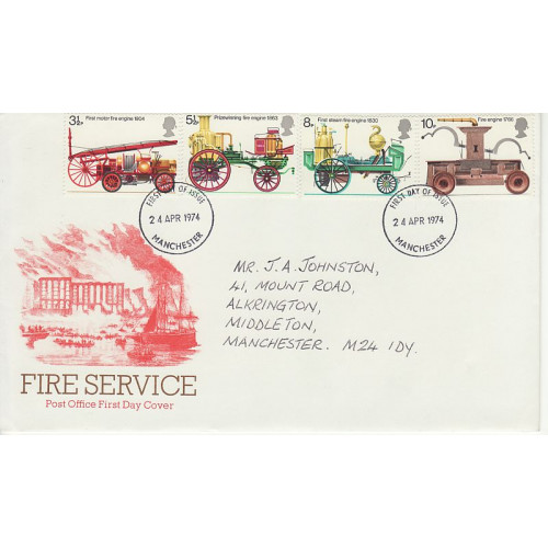 1974-04-24 Fire Service Manchester FDC (01003)