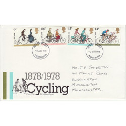 1978-08-02 Cycling Stamps Manchester FDC (01020)
