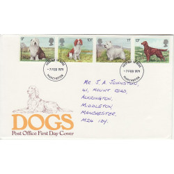 1979-02-07 Dogs Stamps Manchester FDC (01027)