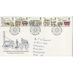 1980-03-12 Railways Stamps Manchester FDC (01029)