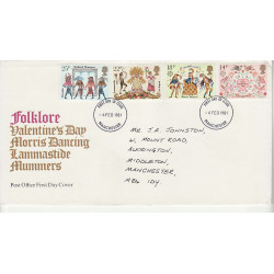 1981-02-06 Folklore Stamps Manchester FDC (01035)
