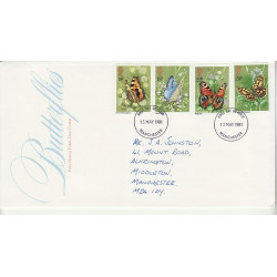 1981-05-13 Butterflies Stamps Manchester FDC (01037)