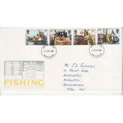 1981-09-23 Fishing Industry Stamps Manchester FDC (01041)