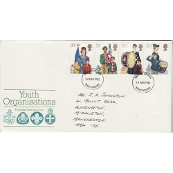 1982-03-24 Youth Organisations Manchester FDC (01044)