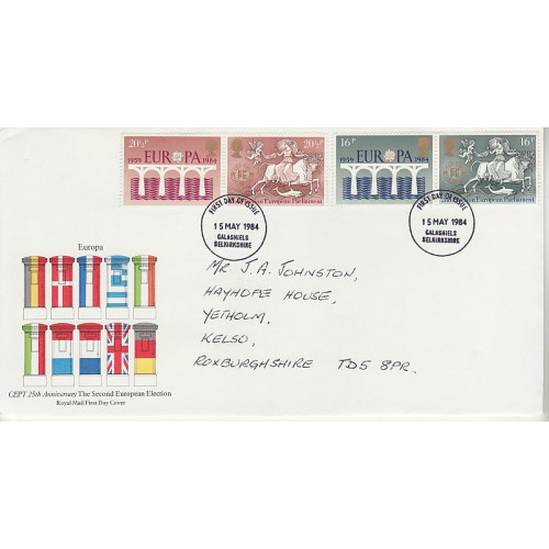 1984-05-15 Europa Stamps Galashiels FDC (01058)