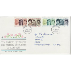 1986-04-21 Queen's 60th Birthday Galashiels FDC (01070)