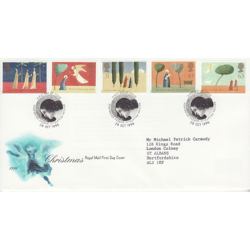 1996-10-28 Christmas Stamps Bureau FDC (01117)