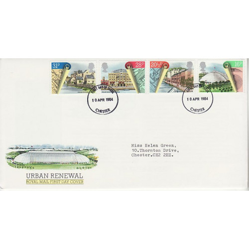 1984-04-10 Urban Renewal Chester FDC (01131)