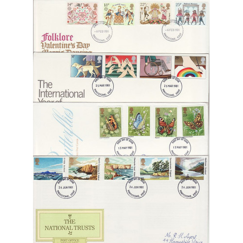 1981 Bulk Buy x8 FDC From 1981 FDI Pmk's (01135)