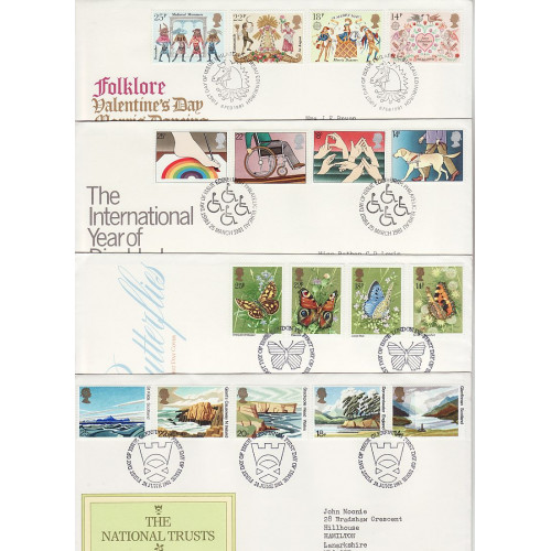 1981 Bulk Buy x8 FDC From 1981 With Special Pmk's (01139)