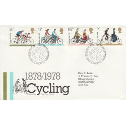 1978-08-02 Cycling Stamps Bureau FDC (01180)