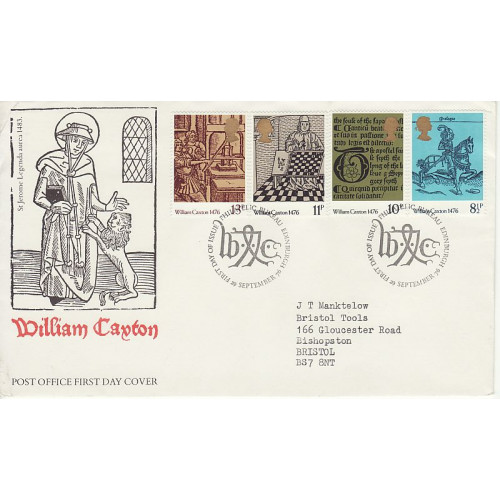 1976-09-29 Caxton Printing Stamps Bureau FDC (01194)