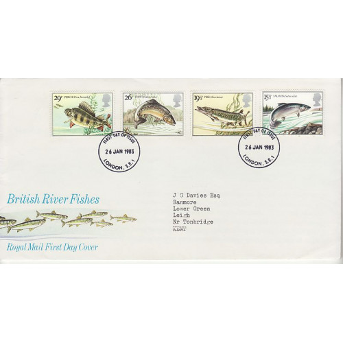 1983-01-26 British River Fish London FDC (01202)