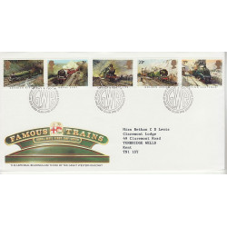 1985-01-22 Famous Trains Stamps Bureau FDC (01210)