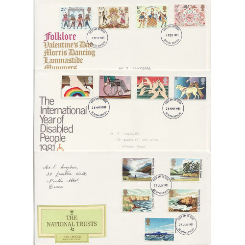1981 x 6 First Day Covers (01233) 1981 x 6 First Day Covers (01233)