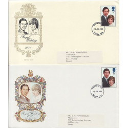 1981-07-22 Royal Wedding x 6 Cover Designs FDC (01239)