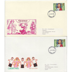 1981-11-18 Christmas x 6 Cover Designs FDC (01243)