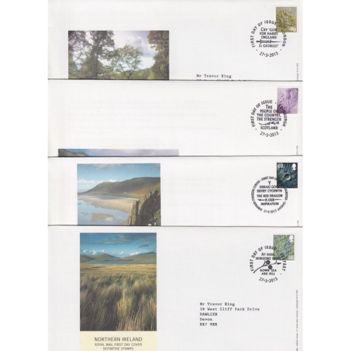 2013-03-27 Regional Definitive Stamps x 4 FDC (91692)