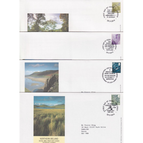 2014-03-26 Regional Definitive Stamps x 4 FDC (91694)