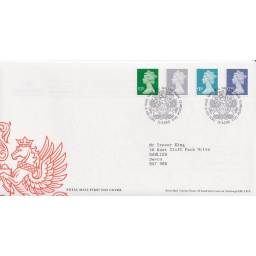 2018-03-20 Definitive High Values Stamps T/House FDC (91701)