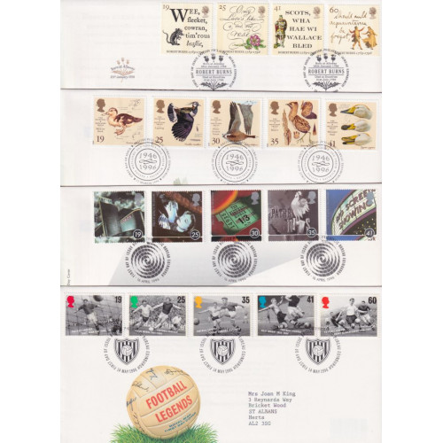 1996 First Day Covers x10 Bureau FDC (91723)