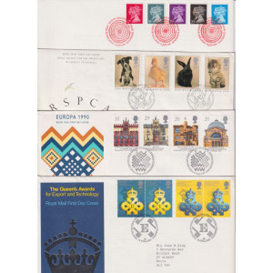 1990 First Day Covers x 12 Bureau FDC (91729)