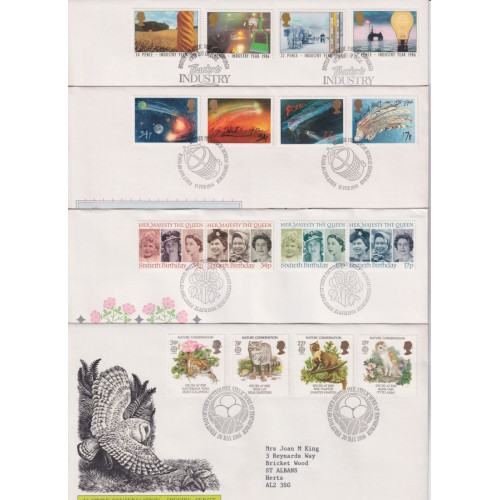 1986 First Day Covers x 11 Bureau FDC (91733)