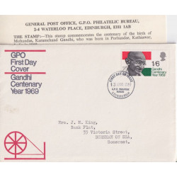 1969-08-13 Gandhi Centenary Bureau FDC (91768)