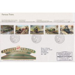 1985-01-22 Famous Trains Stamps Bureau Carried FDC (91788)