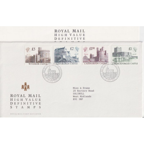 1988-10-18 High Value Castle Definitive Windsor FDC (91796)