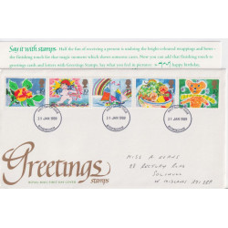 1989-01-31 Greetings Stamps Birmingham FDC (91797)