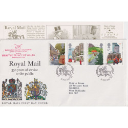 1985-07-30 Royal Mail 350th Bagshot + Carried FDC (91798)