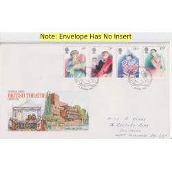 1982-04-28 British Theatre Stamps Stratford FDC (91824)