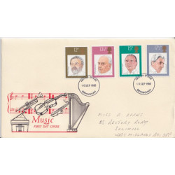1980-09-10 British Conductors Stamps Birmingham FDC (91827)