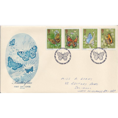 1981-05-13 Butterflies Stamps London SW FDC (91832)