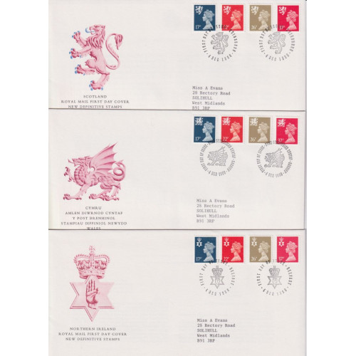 1990-12-04 Regional Definitive x3 SHS FDC (91855)