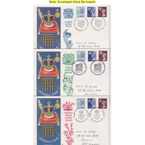 1978-01-18 Regional Definitive x3 SHS FDC (91857)
