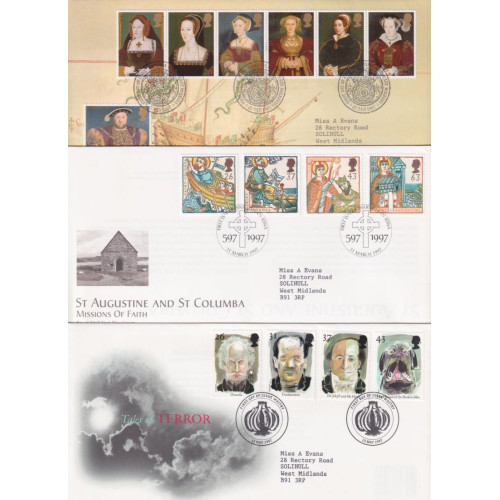 1997 x 9 First Day Covers with Special Pmks (91892) 1997 x 9 First Day Covers with Special Pmks (91892)