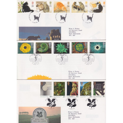 1995 x 9 First Day Covers with Special Pmks (91894)