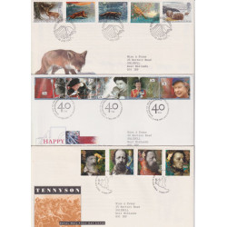 1992 x 9 First Day Covers with Special Pmks (91897)