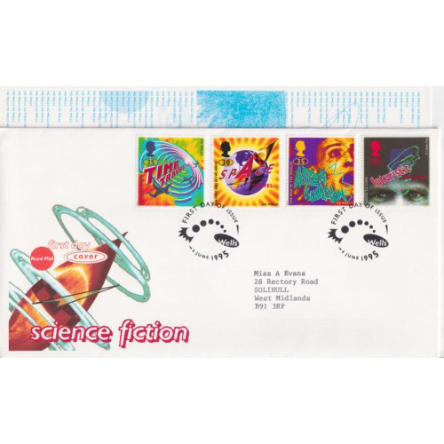 1995-06-06 Science Fiction Stamps Wells FDC (91939)