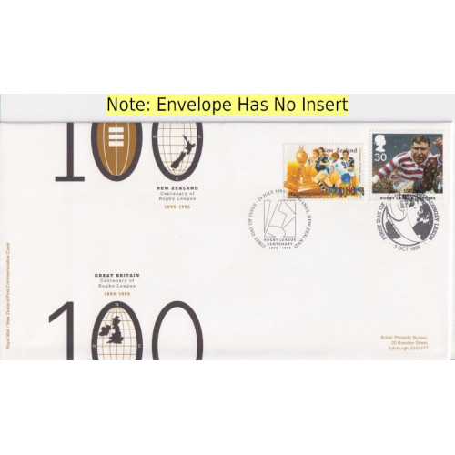 1995-10-03 Rugby League Stamps Doulbed NZ FDC (91941)