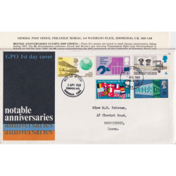 1969-04-02 Anniversaries Stamps Romford FDC (91951)