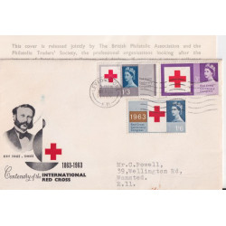 1963-08-18 Red Cross Stamps Souv ENV  (91952)