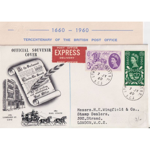 1960-07-07 General Letter Office Lombard Street cds FDC (91956)