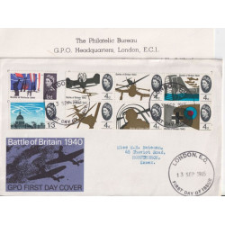 1965-09-13 Battle of Britain Stamps London EC FDC (91959)