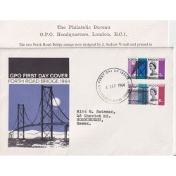 1964-09-04 Forth Road Bridge Stamps Bureau EC1 FDC (91963)