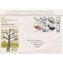 1966-08-08 British Birds Stamps Romford FDC (91971)