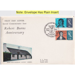 1966-01-25 Robert Burns Stamps Alloway FDC (91974)