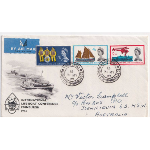 1963-05-31 Life-Boat Conference Broadwell cds FDC (91989)